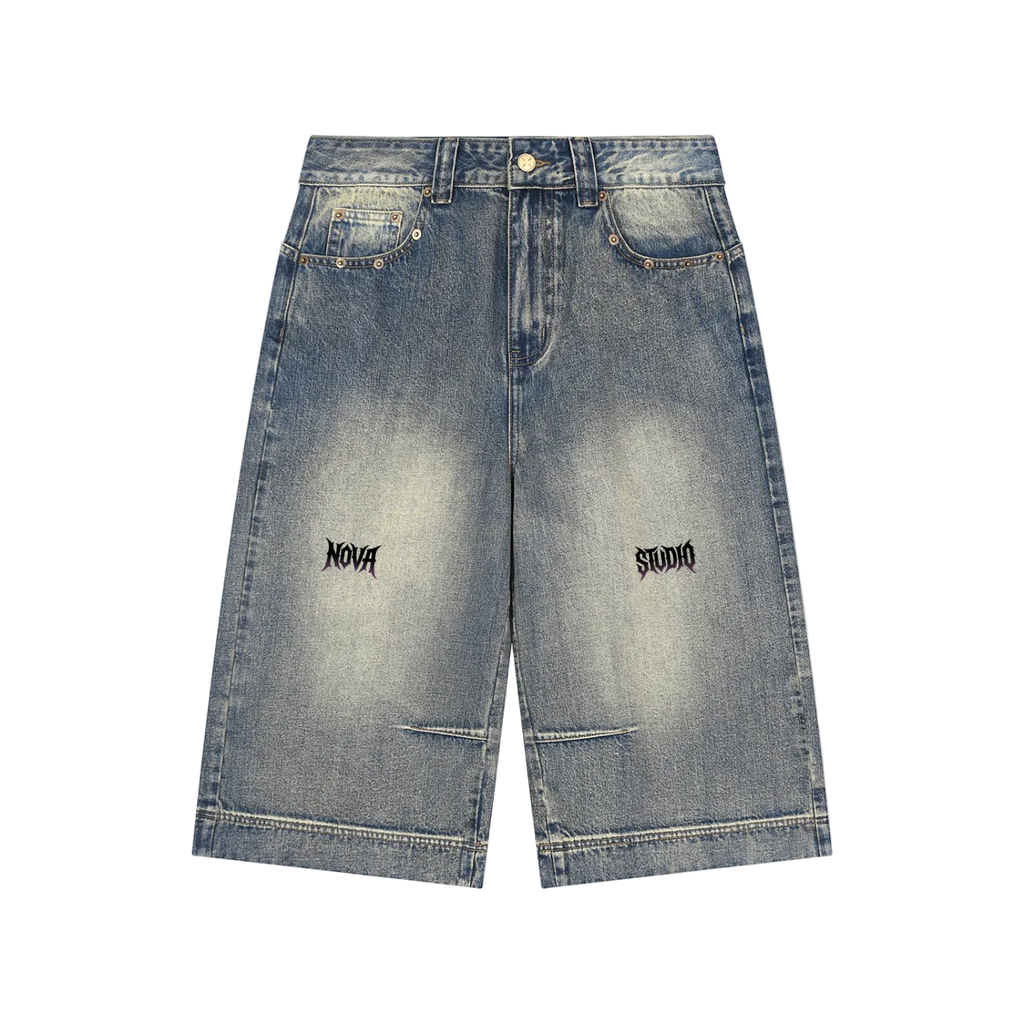 FADED TAG DENIM SHORTS