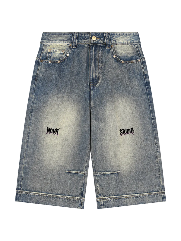 FADED TAG DENIM SHORTS