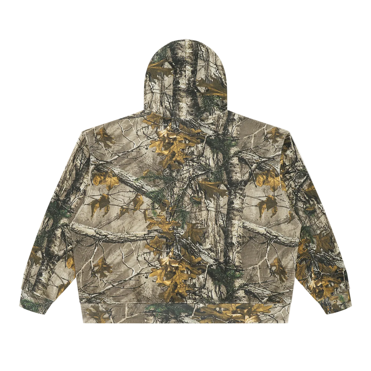 TIMBER CAMO HOODIE – Waffle Boxy Hoodie in Tree Camo von NOVA STUDIO, Ansicht 2