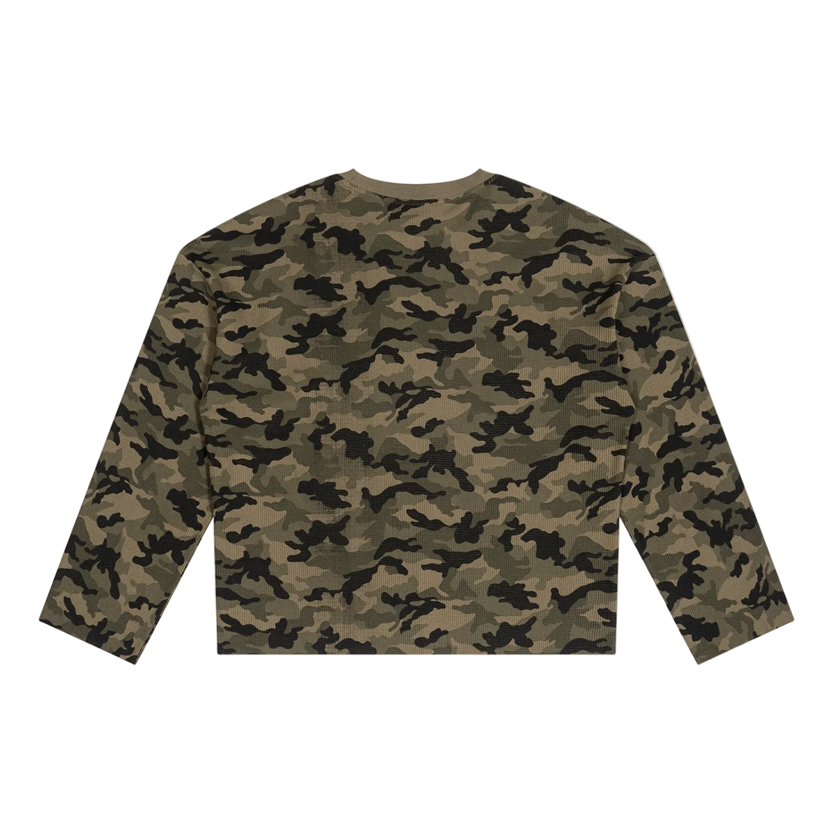 FIELD CAMO LONGSLEEVE – Waffle Longsleeve in Camo von NOVA STUDIO, Ansicht 4