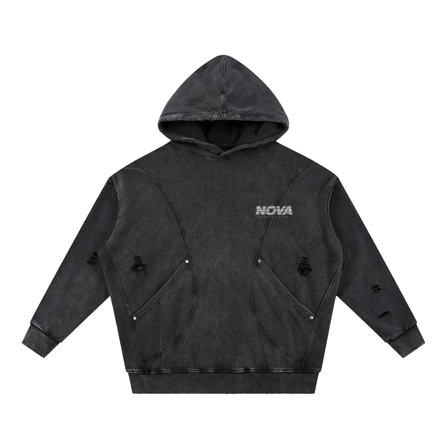 DISTRESSED ARC HOODIE