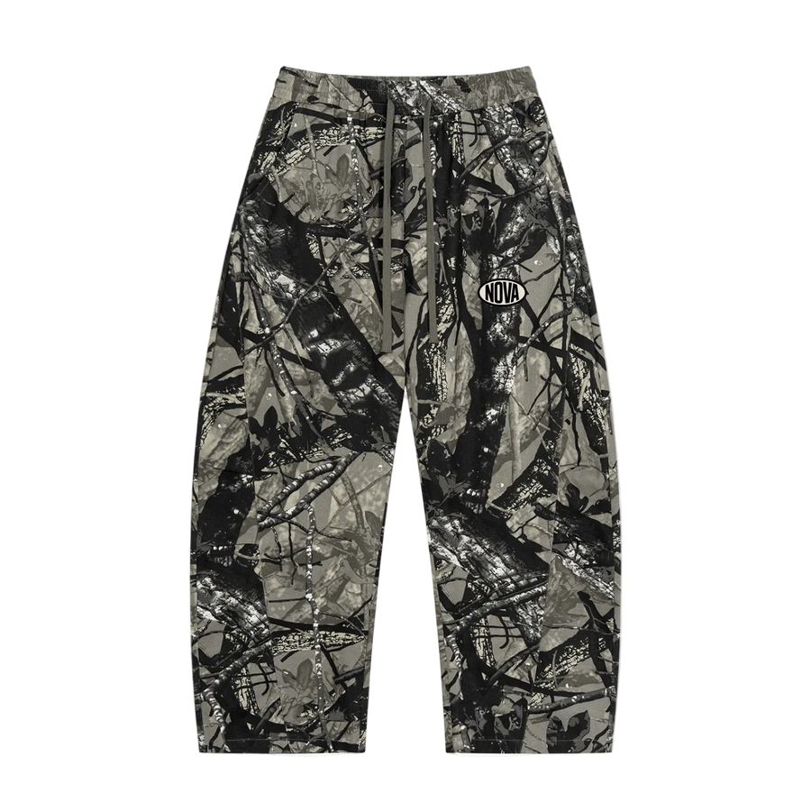 TIMBER CAMO DRAWSTRING PANTS