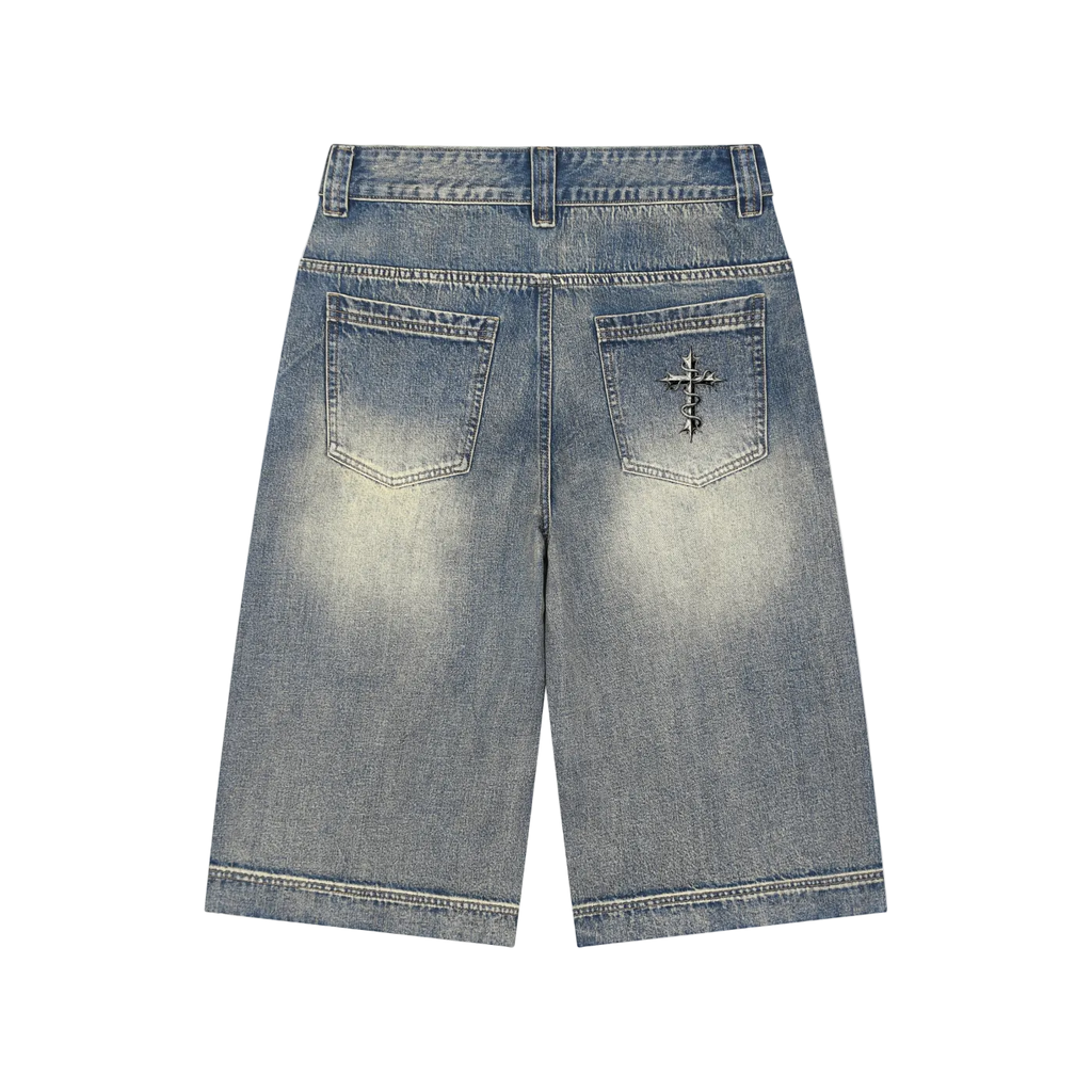 FADED TAG DENIM SHORTS