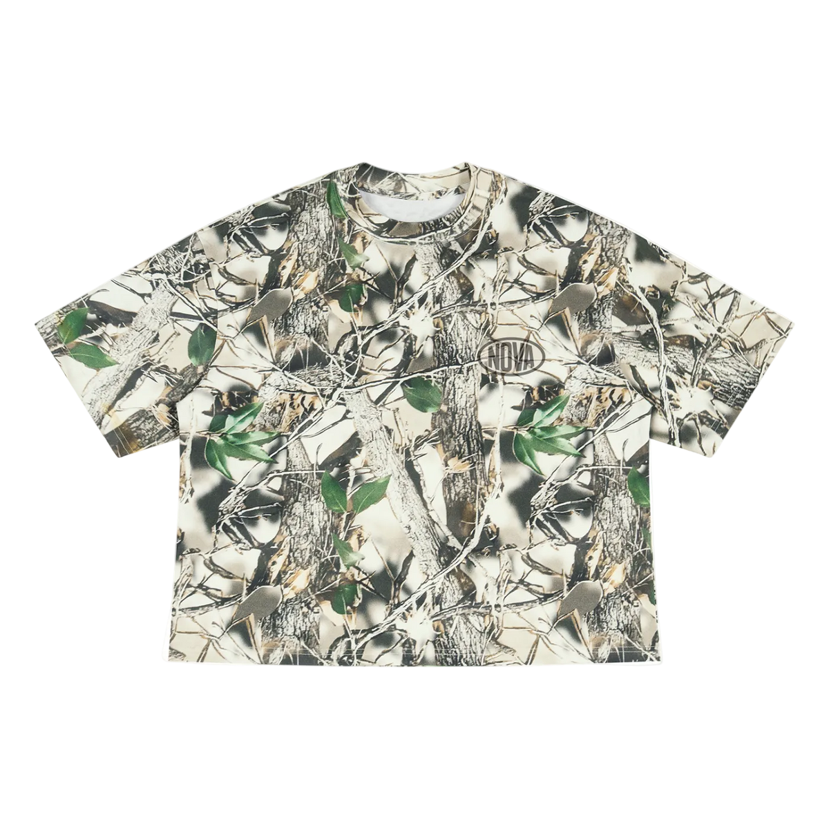 TIMBER CAMO BOXY TEE – Oversized T-Shirt in Tree Camo von NOVA STUDIO