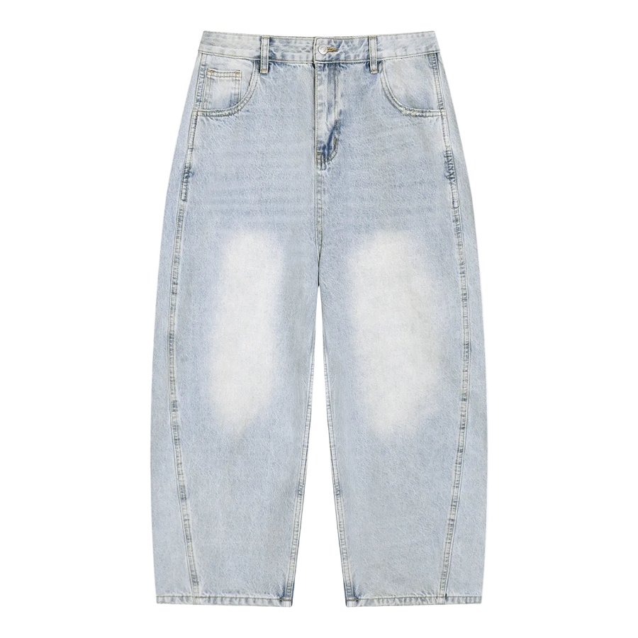 BLEACH BARREL DENIM
